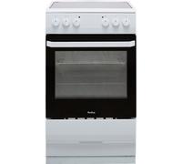 AMICA AFC1530WH 50 cm Electric Ceramic Cooker - White, Silver/Grey,White