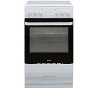 AMICA AFC1530WH 50 cm Electric Ceramic Cooker - White, Silver/Grey,White