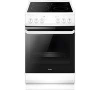 AMICA AFC1530WH 50 cm Electric Ceramic Cooker - White, Silver/Grey,White