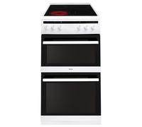 Amica AFC5100WH 50 cm Freestanding Electric Cooker with Ceramic Hob - White - Energy Rating A/A