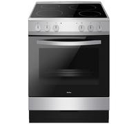 AMICA AFC601SS 60 cm Electric Ceramic Cooker - Black & Stainless Steel, Stainless Steel