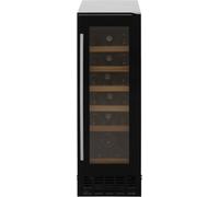 Amica 19 Bottle Capacity Single Zone Freestanding Under Counter Wine Cooler - Black