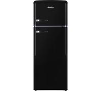 Amica FDR2213B/1 144cm 80/20 Small Fridge Freezer - Black - E Rated, Black