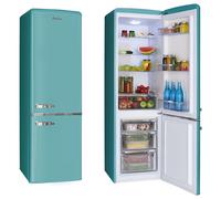Amica FKR29653DEB Retro Static Fridge Freezer, 60/40, Blue, E Rated