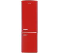 Amica FKR29653R Retro 181cm, Static Fridge Freezer, 60/40, Red, E Rated