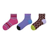 AmiCera 3Pairs Womens Ankle Socks, Soft Cotton Stripe Crew Trainer Quarter Thin Casual & Sports Sock,for Working Running,Strip Womens Socks Size 4-7 UK Multipack,Women Ladies Girls Gifts