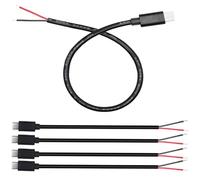 AmiCera 5 Pcs 50cm USB C Pigtail Cable, 2A USB C to 2 Pin Bare Wire Open End Power Cable for DIY Equipment, LED Desk Lamp, Fan, Circuit Board Cable Replacement Repair