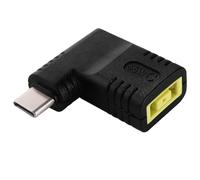 AmiCera 65W Rectangular Slim Tip Female to USB C Male Adapter, 20V 65W PD Right Angle Power Adaptor for Compatible Lenovo ThinkPad Chargers, Reuse Old Laptop Power Supply, Compact Travel Converter