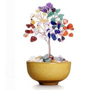 AmiCera Crystal Tree Chakra Gifts Healing Crystals Tree of Life, Ornament for Living Room, Feng Shui Money Tree, Crystal Spiritual Gifts for Women, Office Bedroom Decor, Easter Gift Good Luck