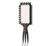 AmiCera Curly Hair Brush, Bounce Curl Volume Brush for Defining Styling Detangling, Vented Hair Brush for Women Men Wet or Dry Hair Detangling Brush with Prong Sectioner, Honeycomb Black