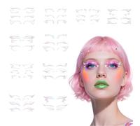 AmiCera Eyeliner Sticker, Quick Eyeliner Makeup for Eyes, Personalised Temporary Tattoo Stickers for Women Kids Adults Birthday Party Eye Stickers Makeup Festival Accessories, 27 Pairs Laser Wings