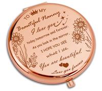 AmiCera Nana Gifts - Compact Pocket Makeup Mirror, Nanny Birthday Gifts, Nana Easter Gifts from Grandchildren, Funny Gifts for Nan, for Her, Unique Birthday Gifts Stuff for Her
