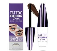 AmiCera Tattoo Eyebrow Gel Easy Peel Off, Brown Brow Tint Gel, Semi Permanent Eye Brow Dye, Waterproof Anti Smudge, Last Up to 3 Days, Eyebrow Tattoo Peel Off, Brown