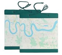 AmiCera Waterproof Map Case, Map Cases Waterproof Hiking, Document Holder Map Pouch with Clear Window for Outdoor Expedition, Durable & Long Lasting Clarity, 12.6" x 11", 2Pcs Green