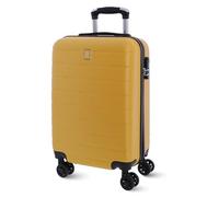 AMICHI - Rigid Cabin Suitcase 55x40x20 | Lightweight Hand Luggage with 4 Wheels 360º | Compatible with Ryanair, EasyJet and More | Ideal for Weekends, Business or Short Flights, Yellow, Small, Rigid