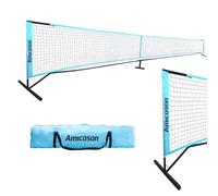 Amicoson 22FT USAPA Regulation Pickleball Net Set with Carry Bag, Metal Frame and Strong PE Net