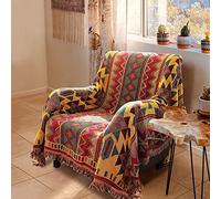 AMIDA Boho Throw Blankets Reversible Woven Blankets Cover Hippie for Couch Bed Recliner Sofa Bohemian Tapestry Colorful Furniture Protector Cover for Home Décor, Astrology, Double Side, 50"x70"
