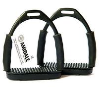 Amidale Four Way Flexi Safety Stirrups Iron S/S Four Way Movement 4.75 Inches Black