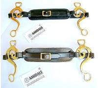 Amidale Hackamore Bitless Horse Bit Brass Golden German Silver Padded Leather Black Leather