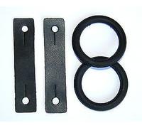 Amidale Peacock Rubber 1 Pair Rings & Leather Tabs For Safety Stirrup Irons Set Of Leather Tabs And Rubber