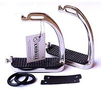 Amidale Peacock Stirrups Horse Equestrian Safety Iron Fillis Stirrups, 4.50 INCHES, Silver