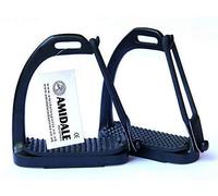 AMIDALE PEACOCK STIRRUPS HORSE EQUESTRIAN SAFETY IRON FILLIS STIRRUPS BLK/PINK/RED/BLUE/SILVER (4.00, BLACK)
