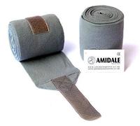 Amidale Polo Wraps Fleece Stable Bandages Horse Equestrian Leg Wraps Set Of 4 One Size (Grey)