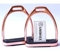 Amidale ROSE GOLD GLOSS FILLIS IRONS STIRRUPS HORSE RIDING STAINLESS STEEL BNWT