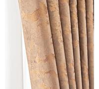 Amidoudou Velvet Curtains 2 Panels 66x90 Inch, Luxury Thermal Insulated Drapes for Living Room & Bedroom, Retro Gold Grommet Window Curtains