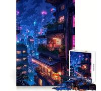 Amidst The Neon Lights 1000 Piece Jigsaws for Adults Puzzle Focus Training Stress Free Fun Tight Join Creative Gift (50x75cm)