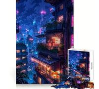 Amidst The Neon Lights Jigsaw for Teenagers 1000 Pieces Mind Exercise Soft Distraction Exact Cut (38x52cm)