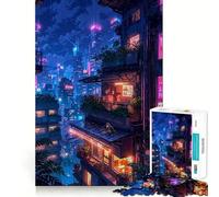 Amidst The Neon Lights Jigsaw for Teenagers1000 Pieces Mind Skill Play Laser Cut for Flawless Fit Quiet Time Mind Exercise at Home (38x52cm)