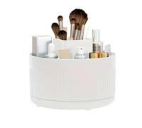 Amie Louise Beauty Supplies 360° Rotating Makeup Organiser - 5-Tier Cosmetic Storage with Adjustable Compartments for Brushes, Lipsticks, Skincare & Desk Accessories | Durable Plastic, Odor-Free