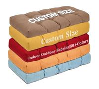 Amieron Custom Bench Cushions, Non-Slip Bottom Tufted BenchCushions for Indoor Outdoor Furniture, Waterproof Outdoor Swing Seat Cushions, High-Resilience Bench Pad Cushion for Patio, Bay Window, Sofa