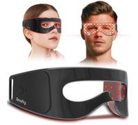 Amifiy Red Light Therapy for Eyes, 4-in-1 3 Minutes Treatment Under Eye Red Light Mask, Targets Fine Lines, Eye Bags, Wrinkles & Dark Circles, Rejuvenating Eye Massager for Men Women (Black)