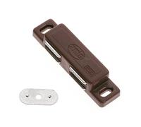 Amig - 2 Pack of Two Magnetic Bats Mod. 20 Brown Concealed Door Closures for Home or Office Furniture 76x18mm Includes Fixing Screws