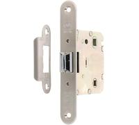 Amig - 2001 Model United Door Handle for Wooden Doors from Passage to Bathroom, Kitchen or Room | Stainless Steel hinged Lock | Entrance Area 50 mm | Round Front
