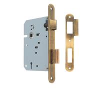 Amig 716TR Mortice 60/68 mm Inlet | Lock for Wooden Doors | with Gorja Square Edge | Empty Key | Brass Leather, Blue, Standard
