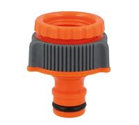 Amig - Adapter and Reducer for Hose Tap Union - 1/2" and 3/4" - Quick and Easy Connection for Water Hoses - Frost and UV Resistant - ABS Plastic and Rubber - Orange and Grey