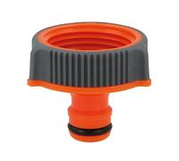 Amig - Adapter for Tap Connection with Hose | 1 Inch | Quick and Easy Connection for Water Hoses | Frost and UVA Resistant | ABS Plastic and Rubber | Orange & Grey