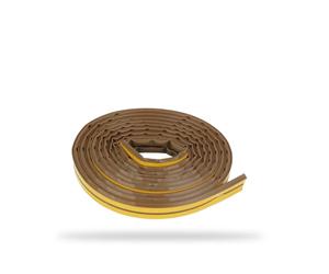 Amig - Adhesive Draught Excluder | 2 Strips of 3 m | Ø7 X 9 mm | Silicone Material | Brown | Easy and Quick Installation | Waterproof and Washable | Heat and Cold Insulation