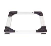 Amig - Adjustable Platform with Wheels | 46/65 x 46/65 cm | with Unidirectional Wheels | 2 Wheels with Brake and 2 Without Brake | Maximum Load 200 kg | White Steel