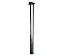 Amig - Adjustable Steel Leg | for Desk, Office, Kitchen, Dining Room with 10mm Height Adjustment | Dimensions - 710 x 60 x 1.2mm | Load Capacity 15kg per Leg | Silver