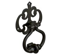 Amig - Artistic Door Knocker Matte Black 110x100mm - Decorative Rustic Door Knocker - Easy Installation - Weatherproof, Multicolor, ZAMAK