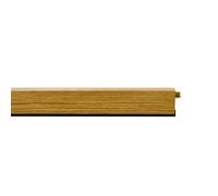 Amig - Automatic Screw-on weatherstrip - Rubber Closure - Stainless Steel Inner Mechanism and Brass Stop - Self-Leveling - Can be Cut to Size - 82 cm - Oak - Aluminium