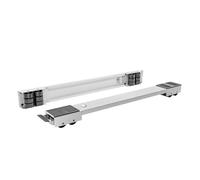 Amig - Base for Furniture Washing Machine | Set of 2 Steel Rolling Bases | Platform with 24 Wheels Appliances | Furniture Support for Maximum Load of 125 kg | Extension 44-70 cm | White