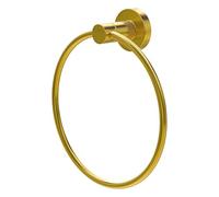 Amig - Bathroom towel rail Mod. Gorliz-3 | Wall-mounted towel holder Screws included | Ø155 x 52 mm | Stainless steel and Zamak | Matt gold