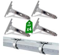 Amig - Blind Strapping Brackets | Easy Installation | Corrosion-Resistant | Strap for Roller Shutter | Durable Stainless Steel & Polyamide | Grey