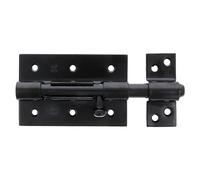 Amig - Boost pin | 70 x 67 mm | Ideal for Wooden Passage Doors | Luggage Hole ø 8 mm | Latch for Bathroom, Bedroom or Office | Security Lock | Black Steel