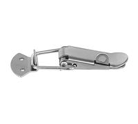 Amig - Box Lock | 2 Pieces | 60 x 16 mm | Metal Spring Lock | with Hole for Locking with Padlock | Bag of 2 | Nickel Plated Steel